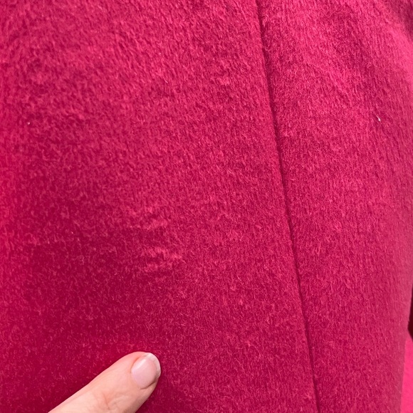 Rachel Zoe Peacoat Pink Wool Knee Length Slit Pockets Button Size XS - Picture 12 of 12